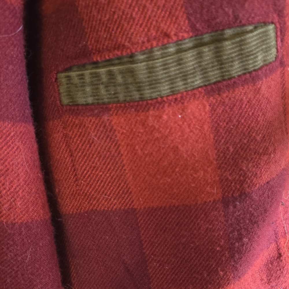 Wrangler Flannel Lined Men's Blue Denim Jacket with Tan Corduroy Collar - Picture 4 of 7